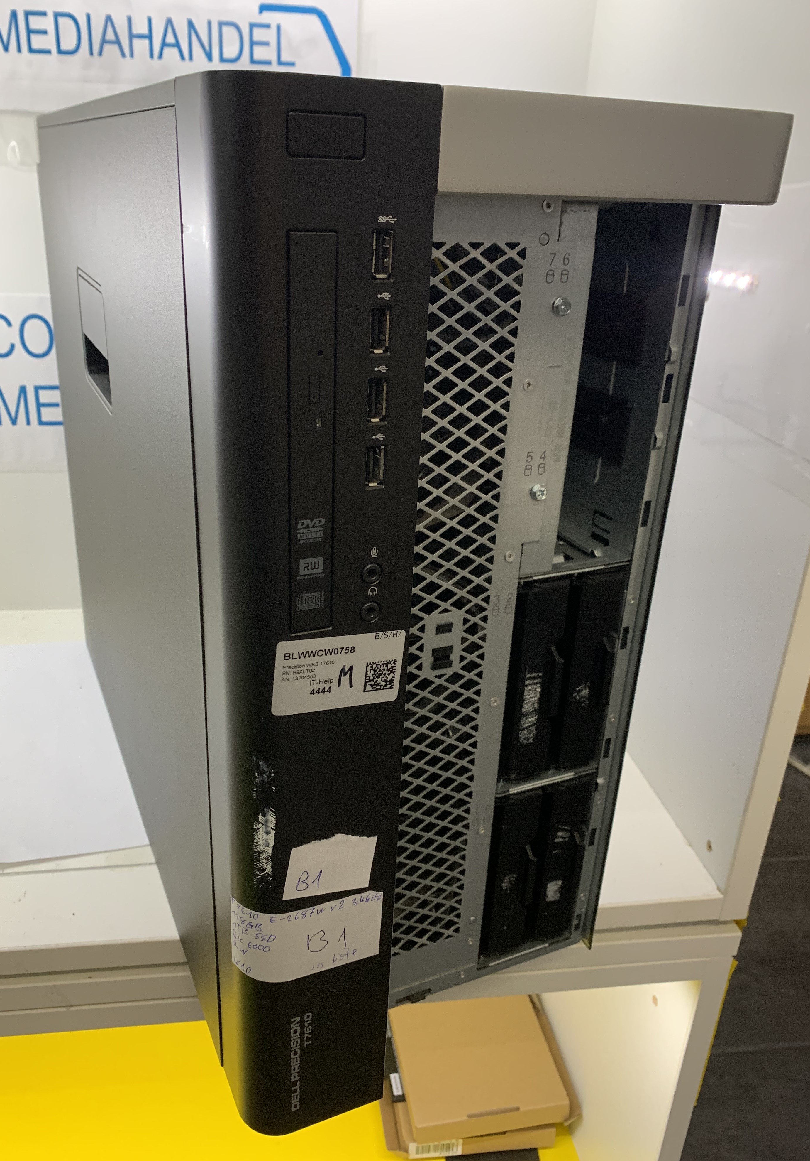 Dell Precision T7610 2x Xeon E5-2687Wv2 128GB DDR 512GB SSD K6000 12GB W10 B1