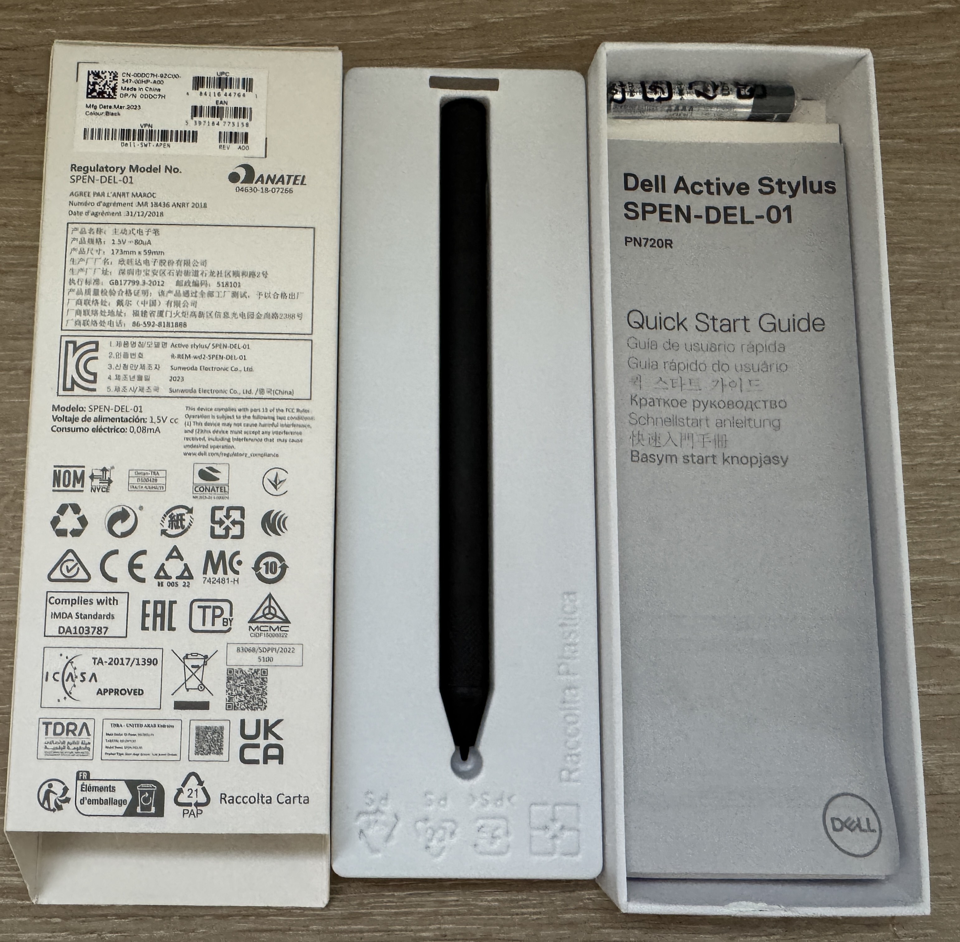 Original Dell Active Stylus Pen SPEN-DEL-01 0DDC7H Eingabestift Schwarz NEU Nr.1