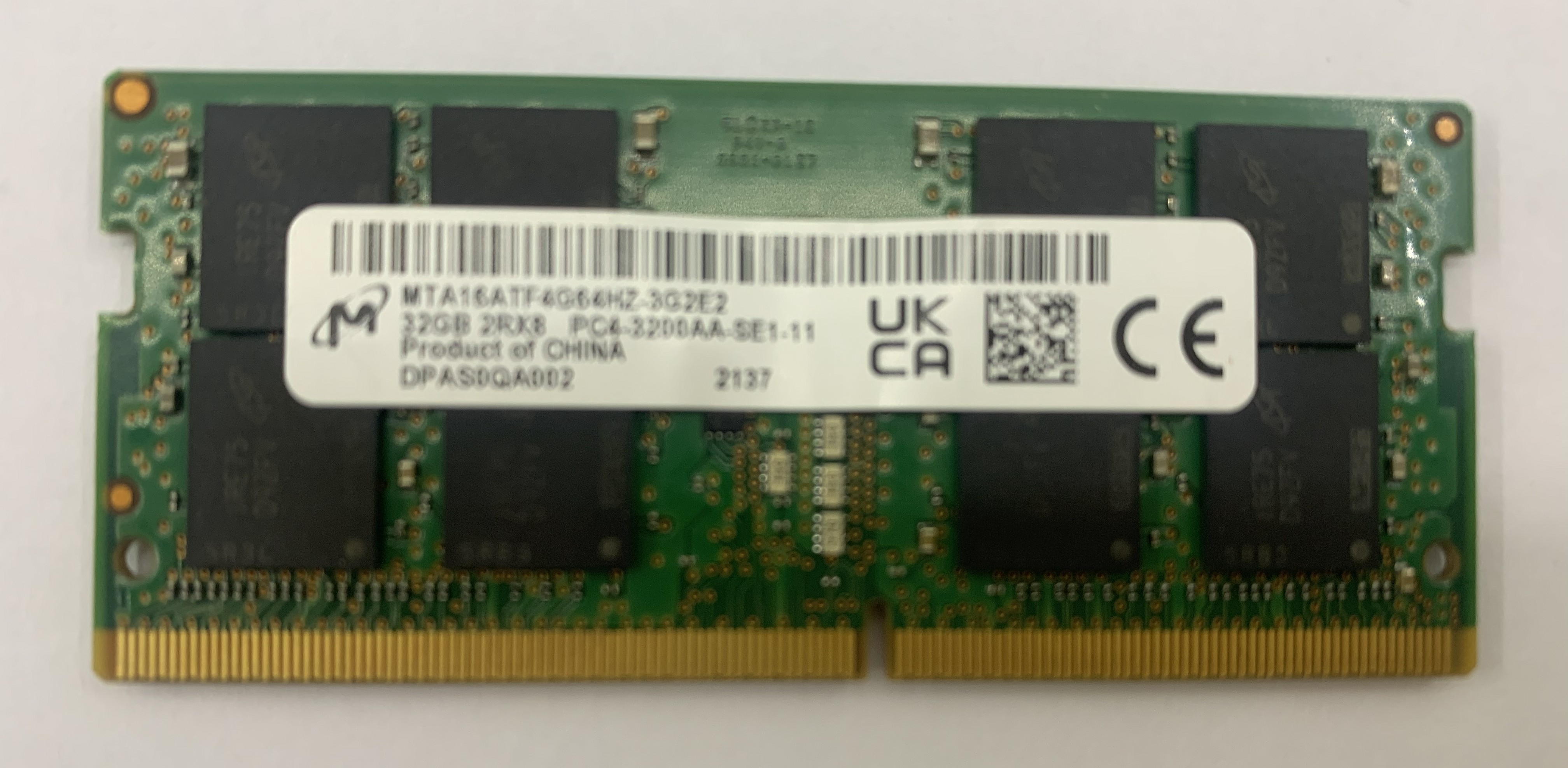 Micron 32GB DDR4 SDRAM SODIMM 2RX8 PC4-3200AA MTA16ATF4G64HZ-3G2E2 Nr.41