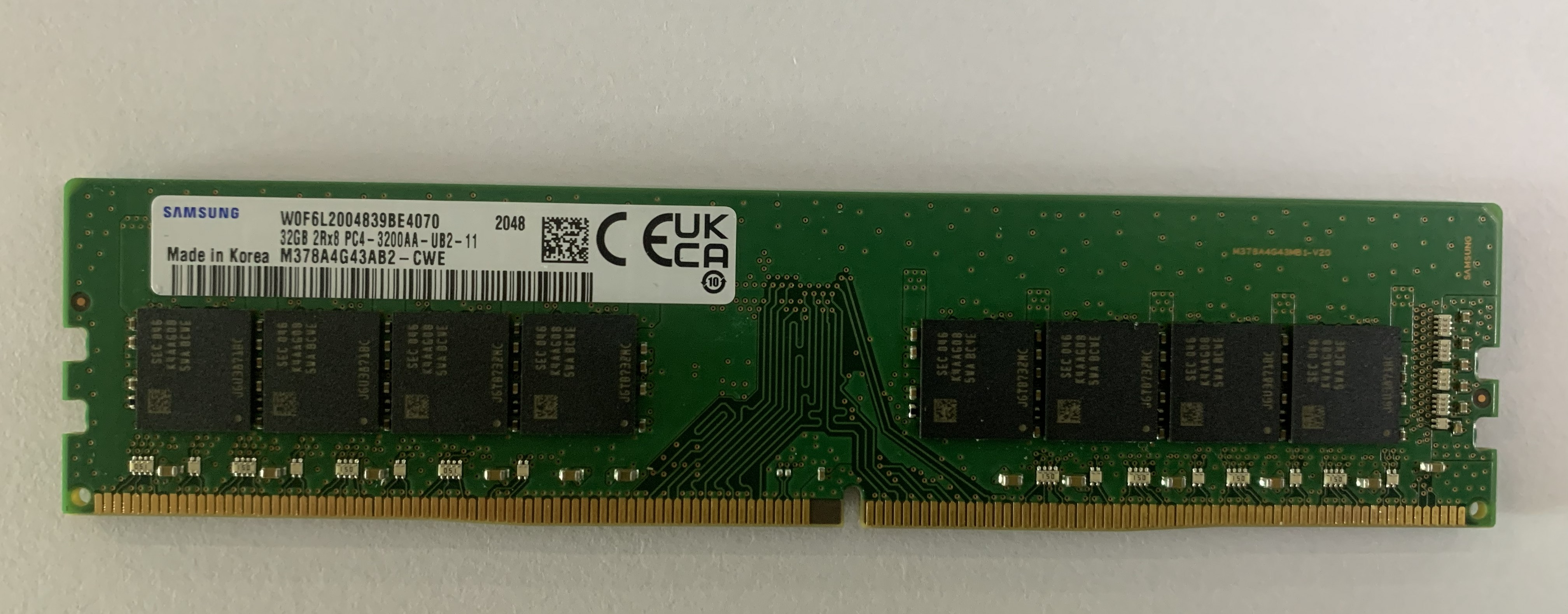 Samsung 32GB DDR4 SDRAM 2Rx8 PC4-3200AA M378A4G43AB2 für Desktop Nr.7