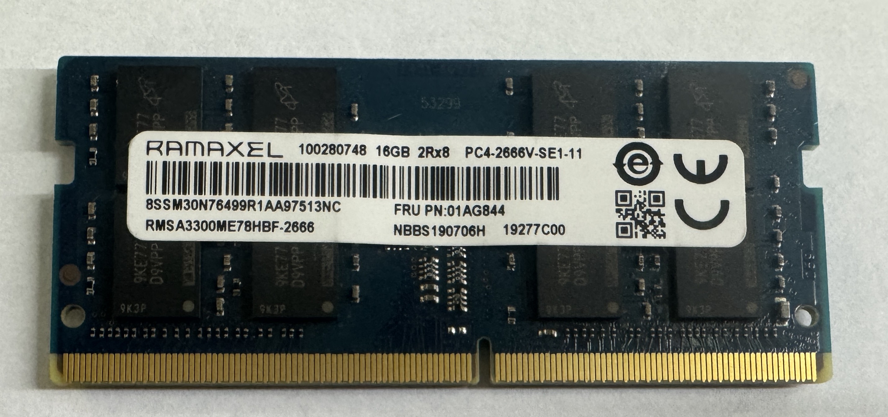 Ramaxel 16GB DDR4 SDRAM 2666MHz SO-DIMM PC4-2666V RMSA3300ME78HBF Nr.1