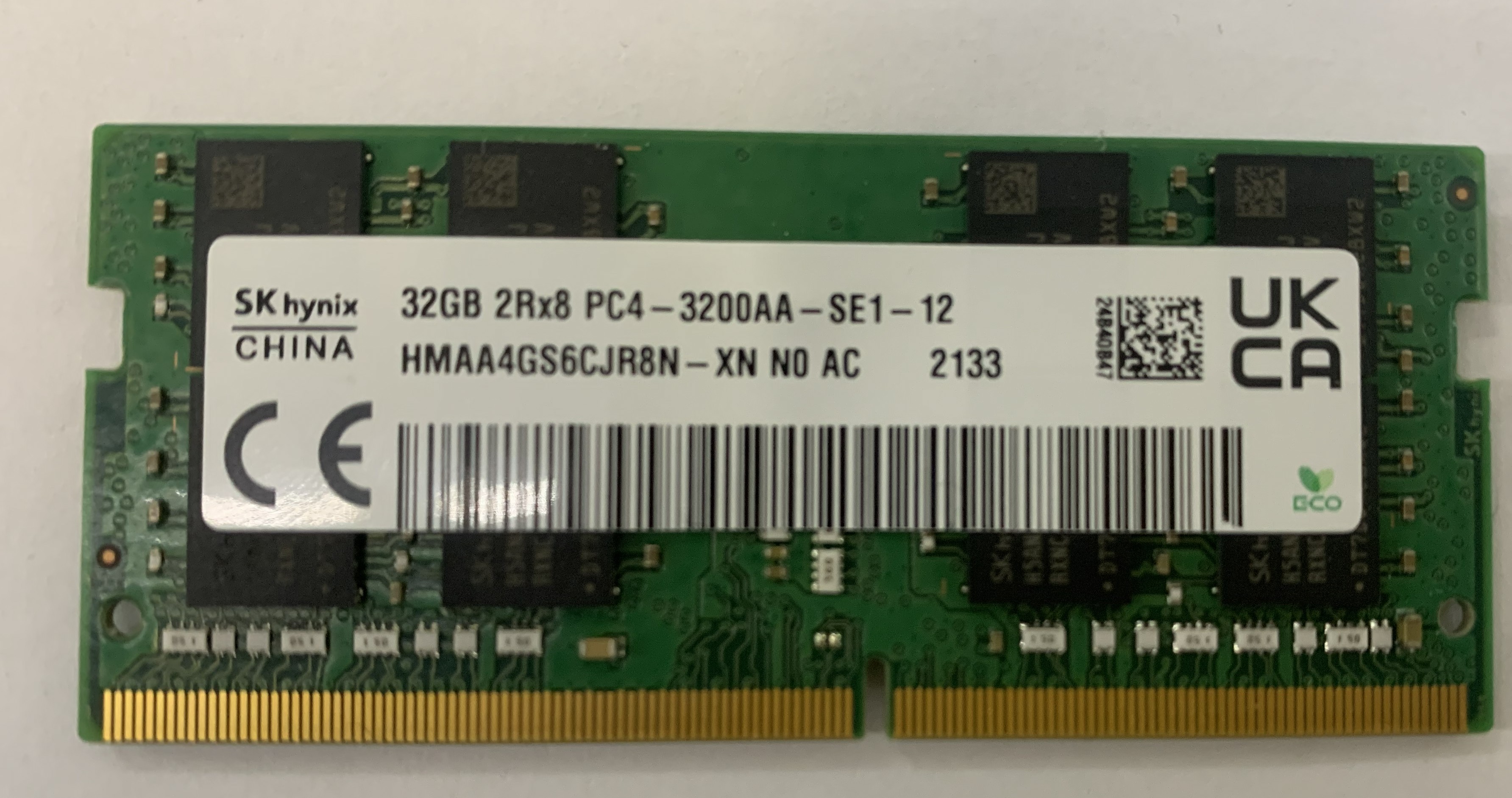 SK hynix 32GB DDR4 SDRAM  2Rx8 PC4-3200AA HMAA4GS6CJR8N-XN für Laptop Nr.1