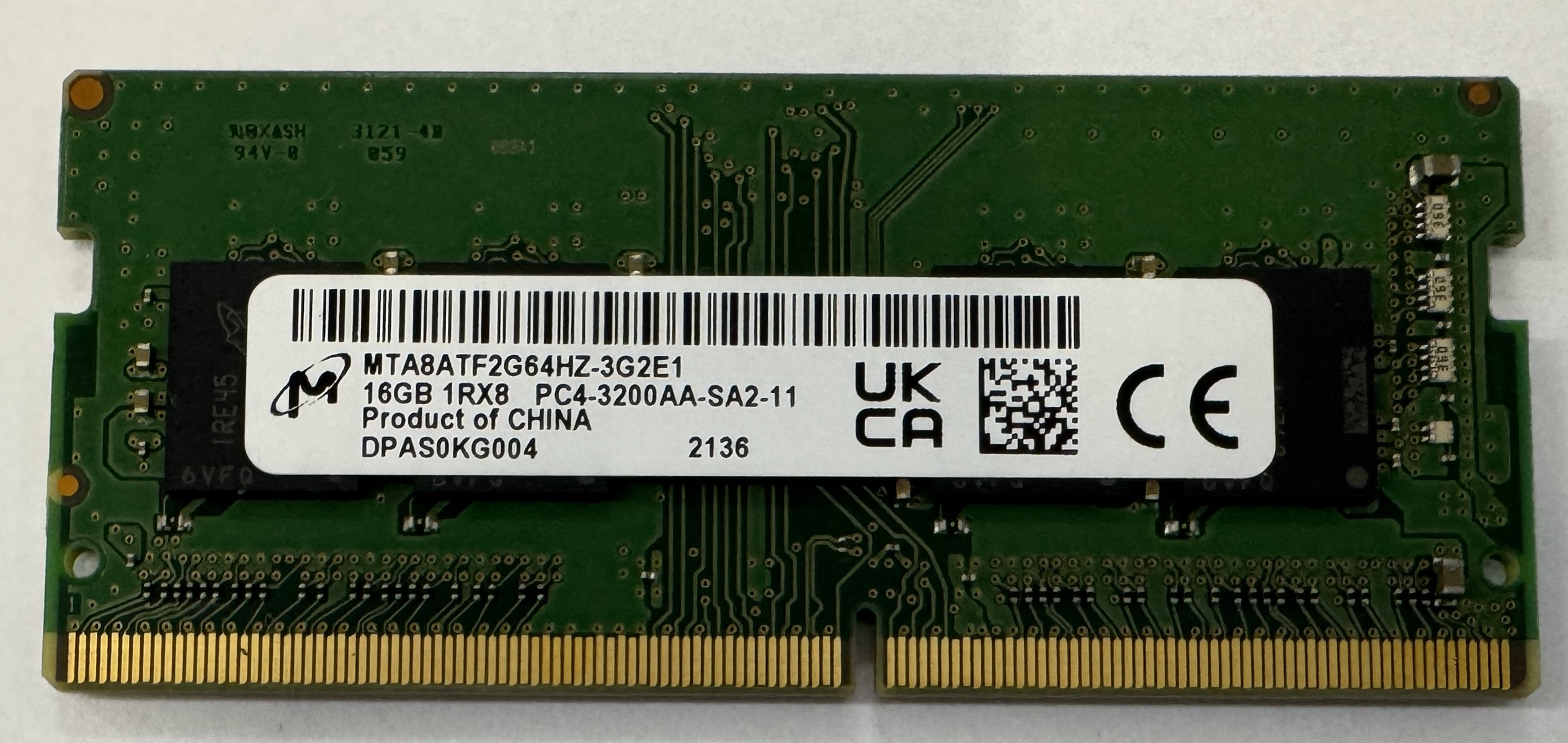 Micron 16GB DDR4-3200 SO-DIMM RAM 1Rx8 PC4-3200AA MTA8ATF2G64HZ-3G2E1 Nr.2
