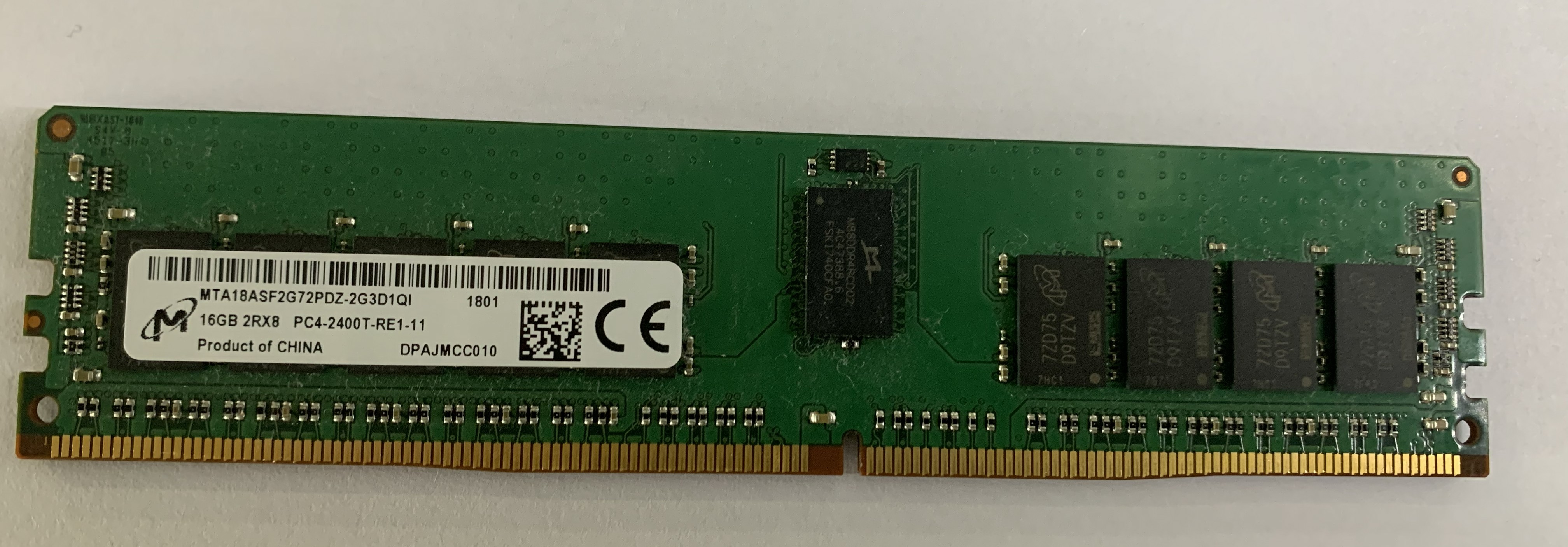 Micron 16GB DDR4 ECC SDRAMM  2RX8 PC4-2400T MTA18ASF2G72PDZ für Server Nr.4