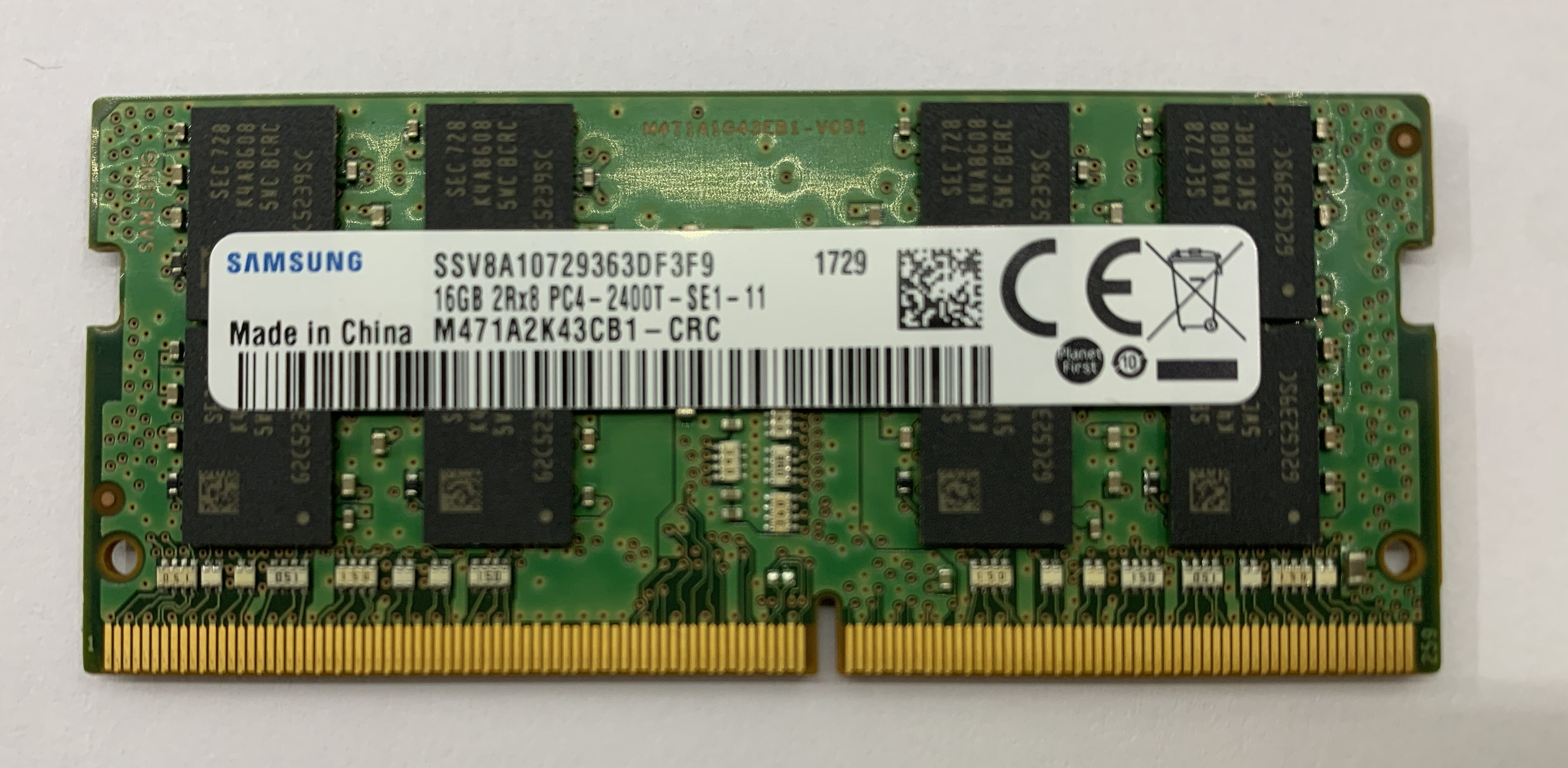 Samsung 16GB DDR4 SDRAM 2RX8 PC4-2400T M471A2K43CB1 für Notebook Nr.39