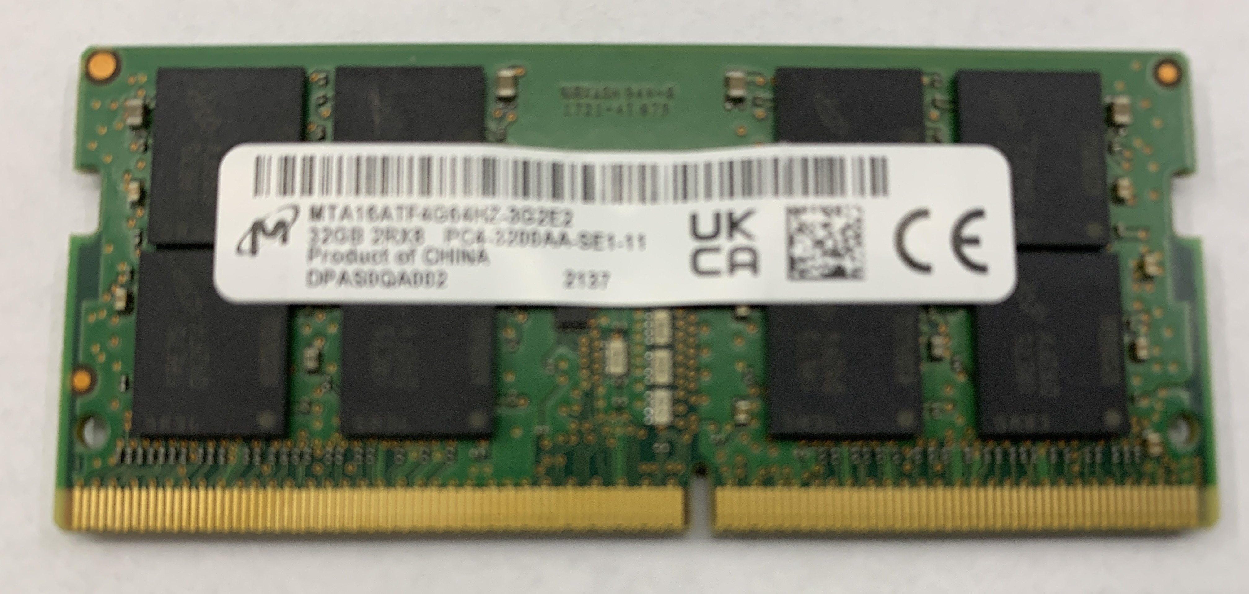 Micron 32GB DDR4 SDRAM SODIMM 2RX8 PC4-3200AA MTA16ATF4G64HZ-3G2E2 Nr.2