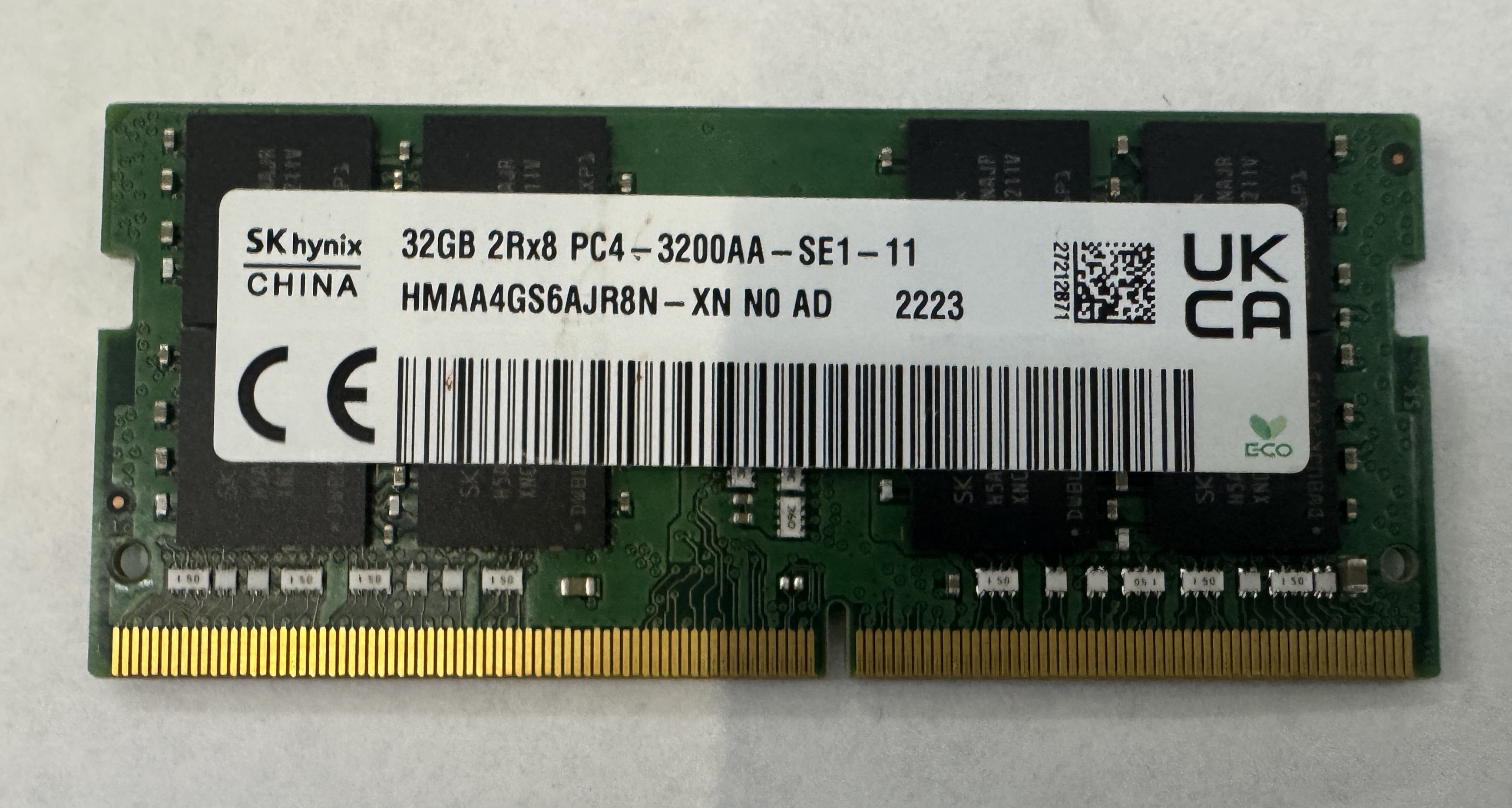 SK hynix 32GB DDR4 SDRAM 2Rx8 PC4-3200AA HMAA4GS6AJR8N-XN für Laptop Nr.1