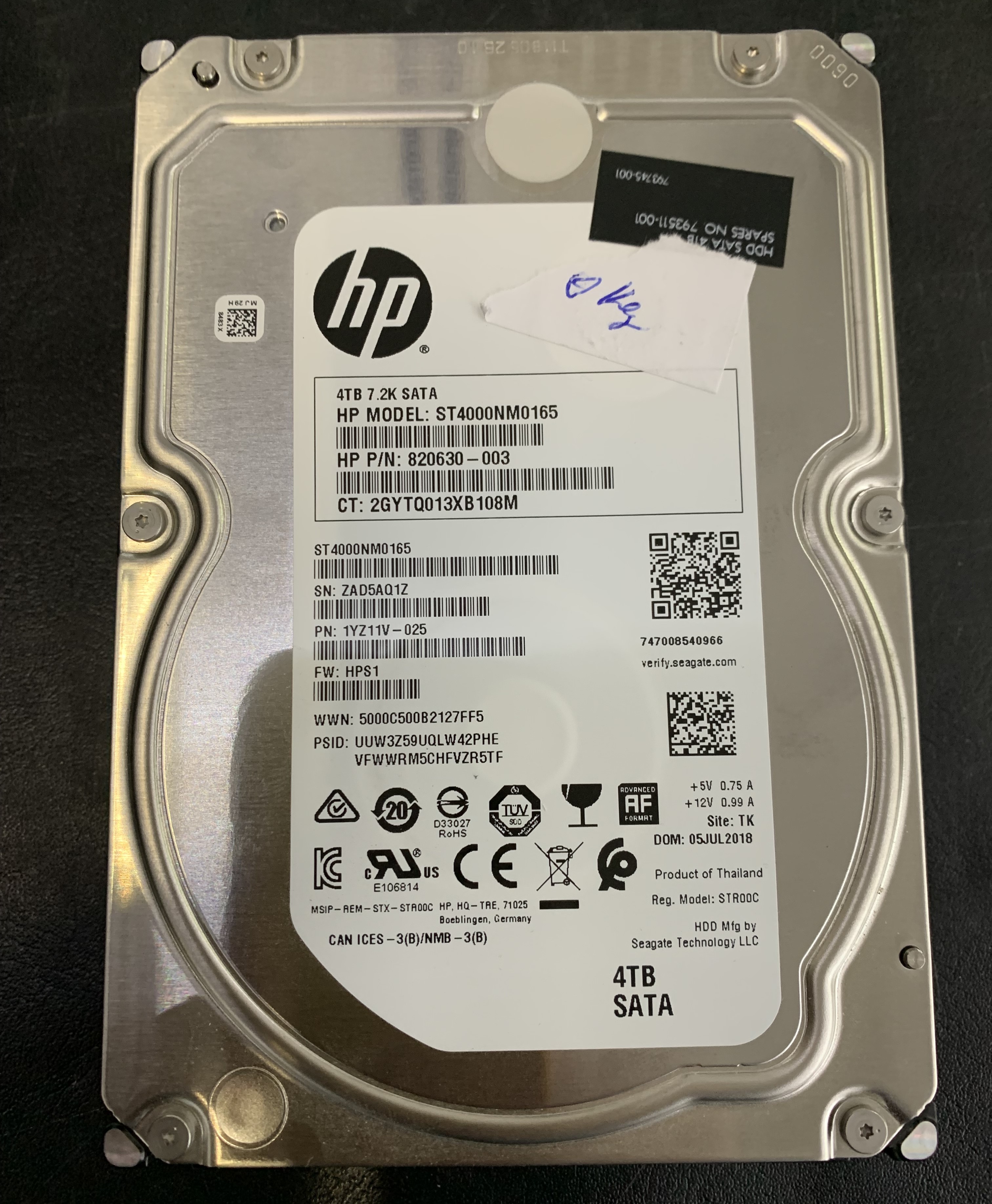 HP-Seagate 4TB Desktop Festplatte 3,5" 64MB Cache 7200Rpm SATAIII ST4000NM0165