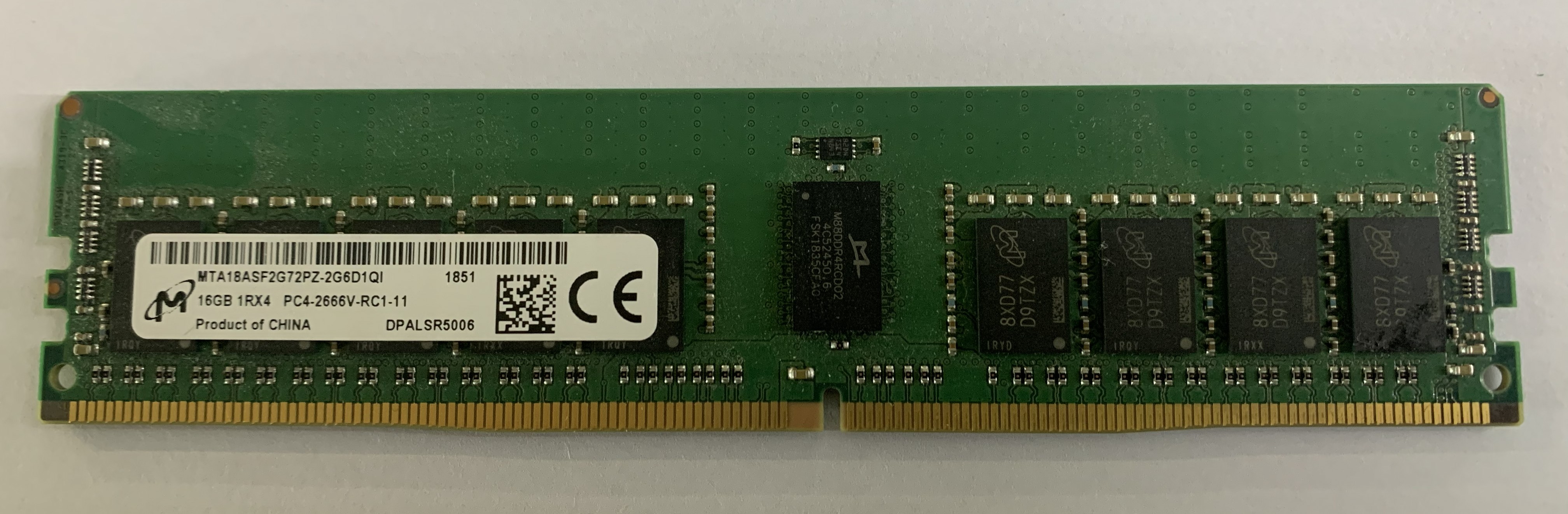 Micron 16GB DDR4 ECC SDRAM 1Rx4 PC4-2666V MTA18ASF2G72PZ für Server Nr.3