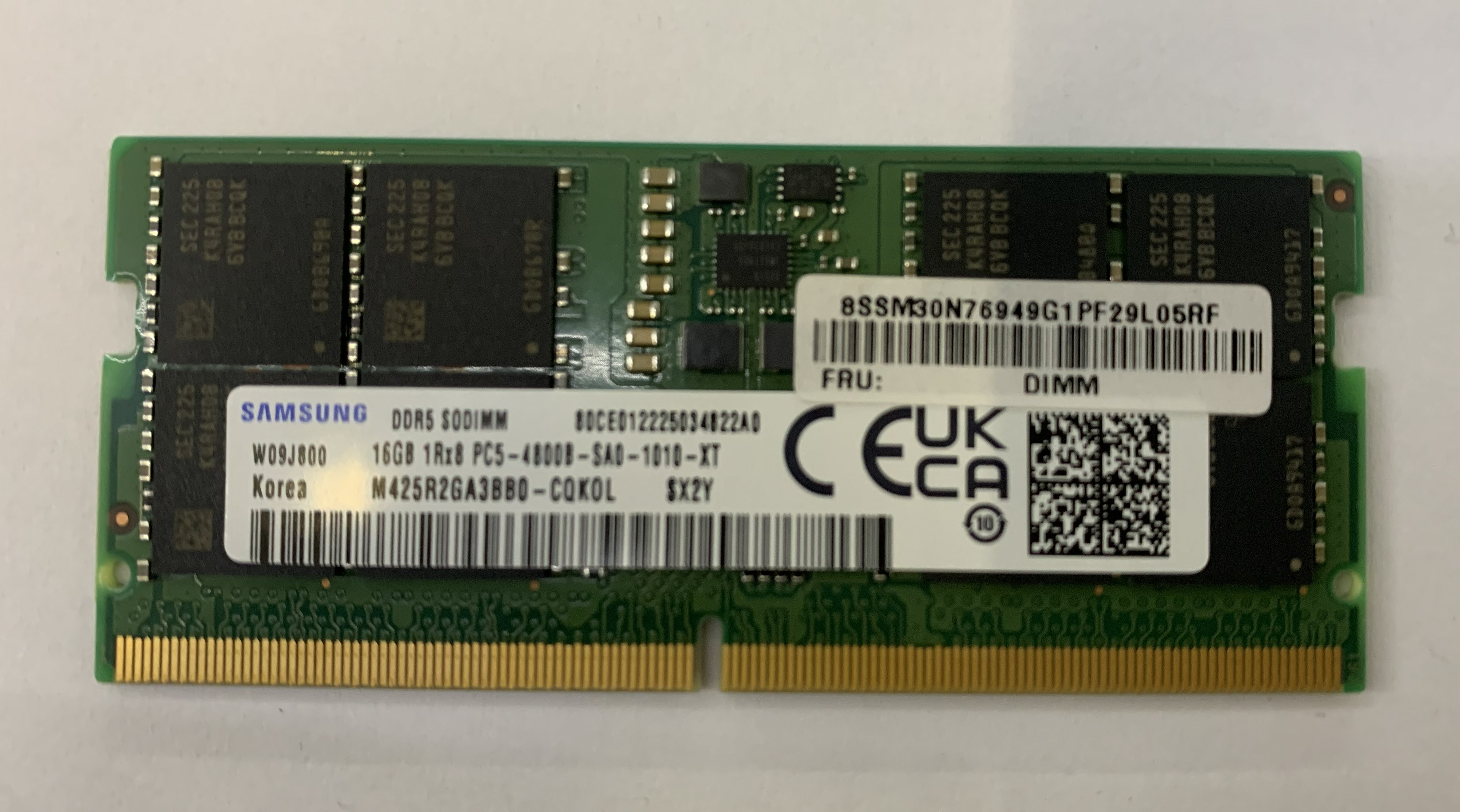 Samsung 16GB DDR5 SDRAM  1RX8 PC5-4800B M425R2GA3BB0-CQK0L für Laptop Nr.10