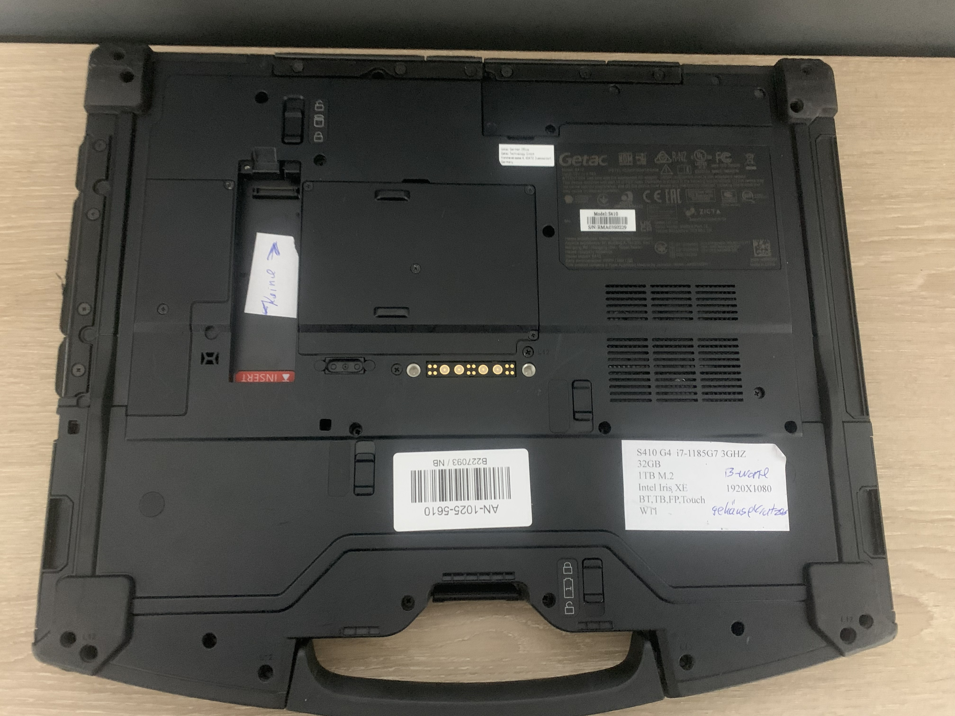 Getac S410 G4 Rugged Touch 14" i7-1185G7 32GB  Iris Xe W11 Ohne HDD B-Ware6