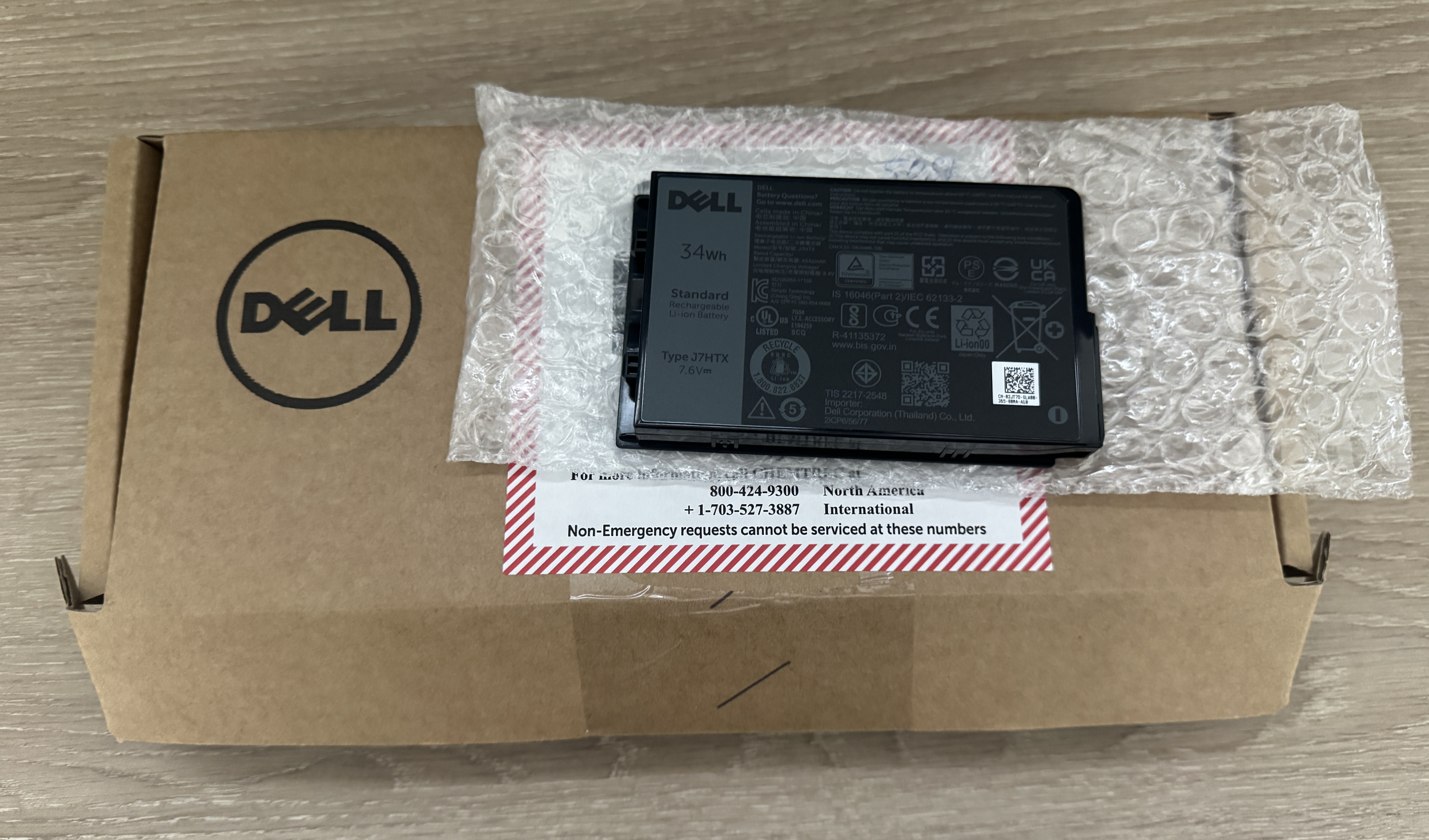 Dell Original Akku J7HTX 2JT7D 34Wh für Latitude Rugged 7202 7212 7220 NEU