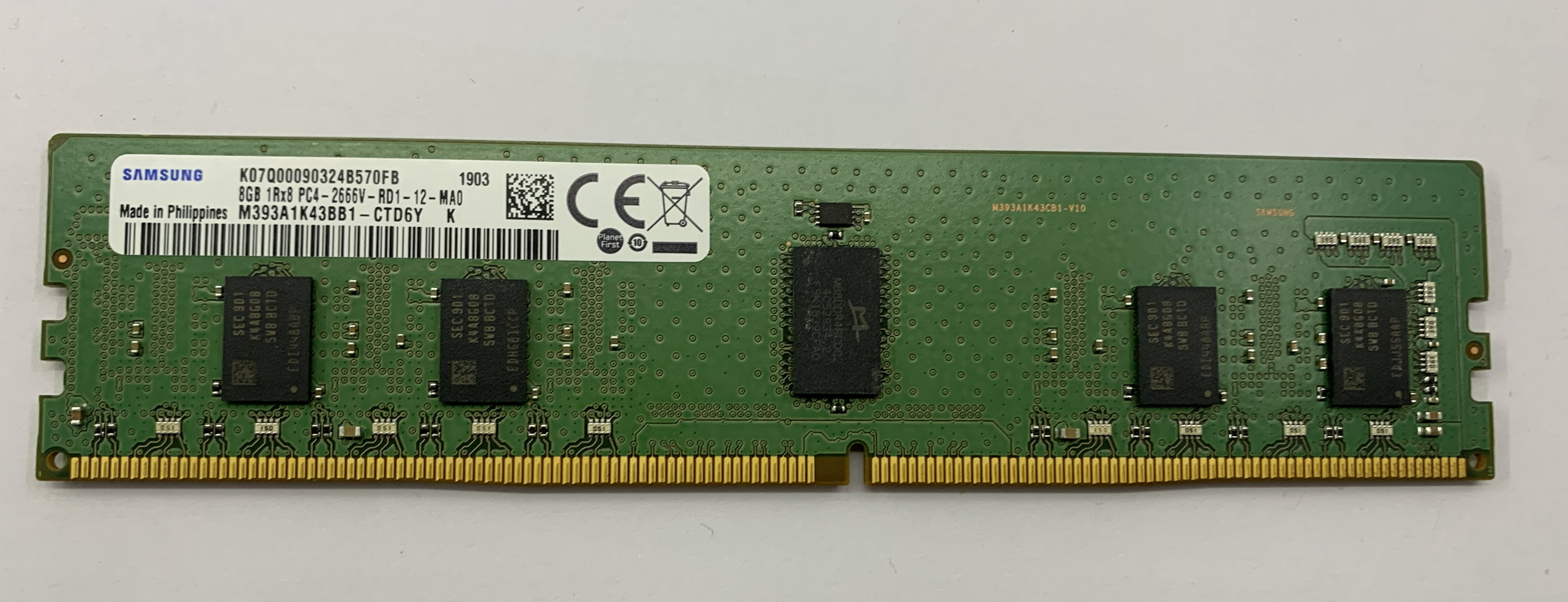 Samsung 8GB DDR4 SDRAM 1Rx8 PC4-2666V K0QF0009481430A0D3 für Desktop Nr.31