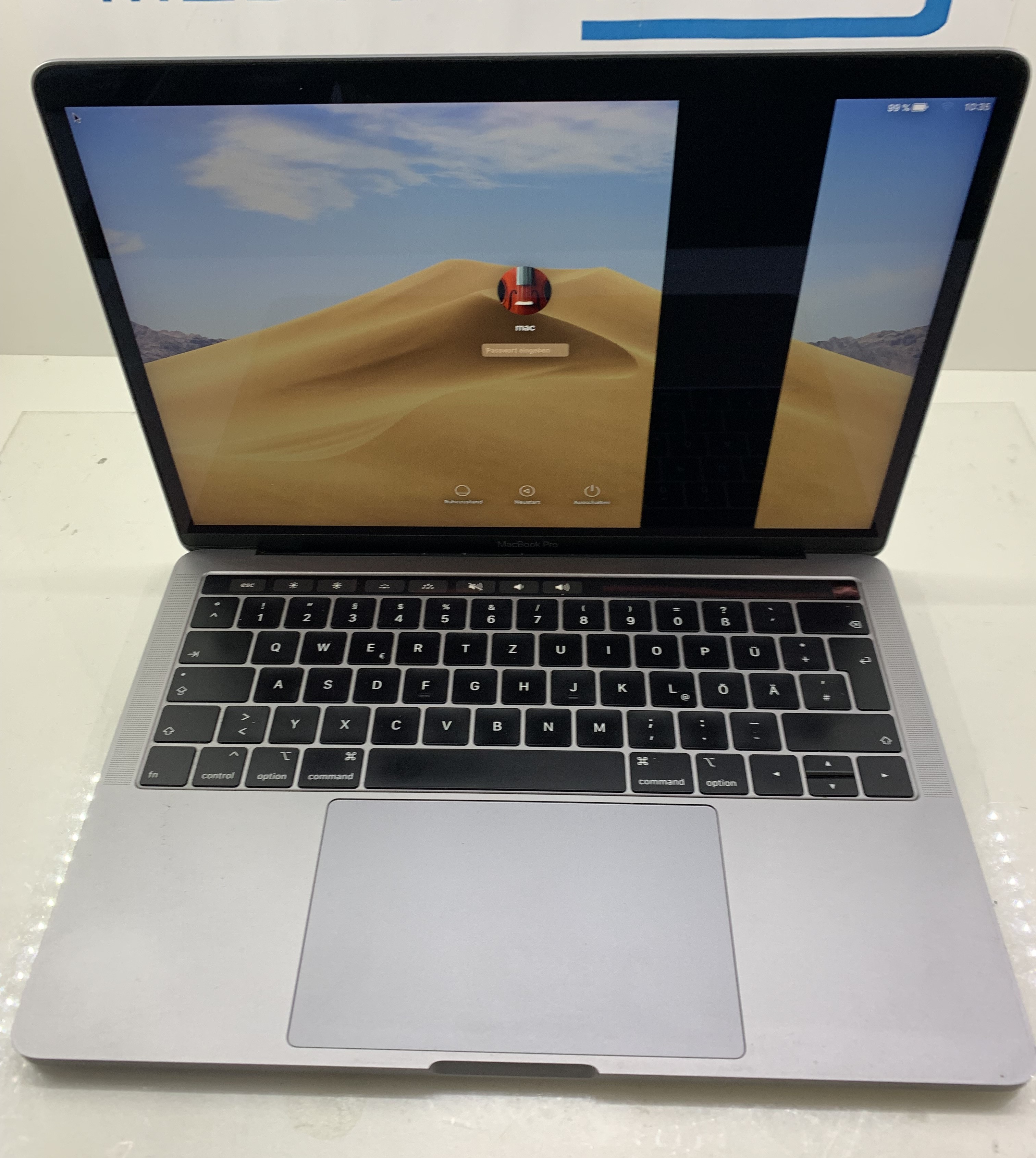 MacBook Pro  A1989 13.3" Touchbar i5-8259U 16GB 256GB NVMe Iris 655 macOS C34