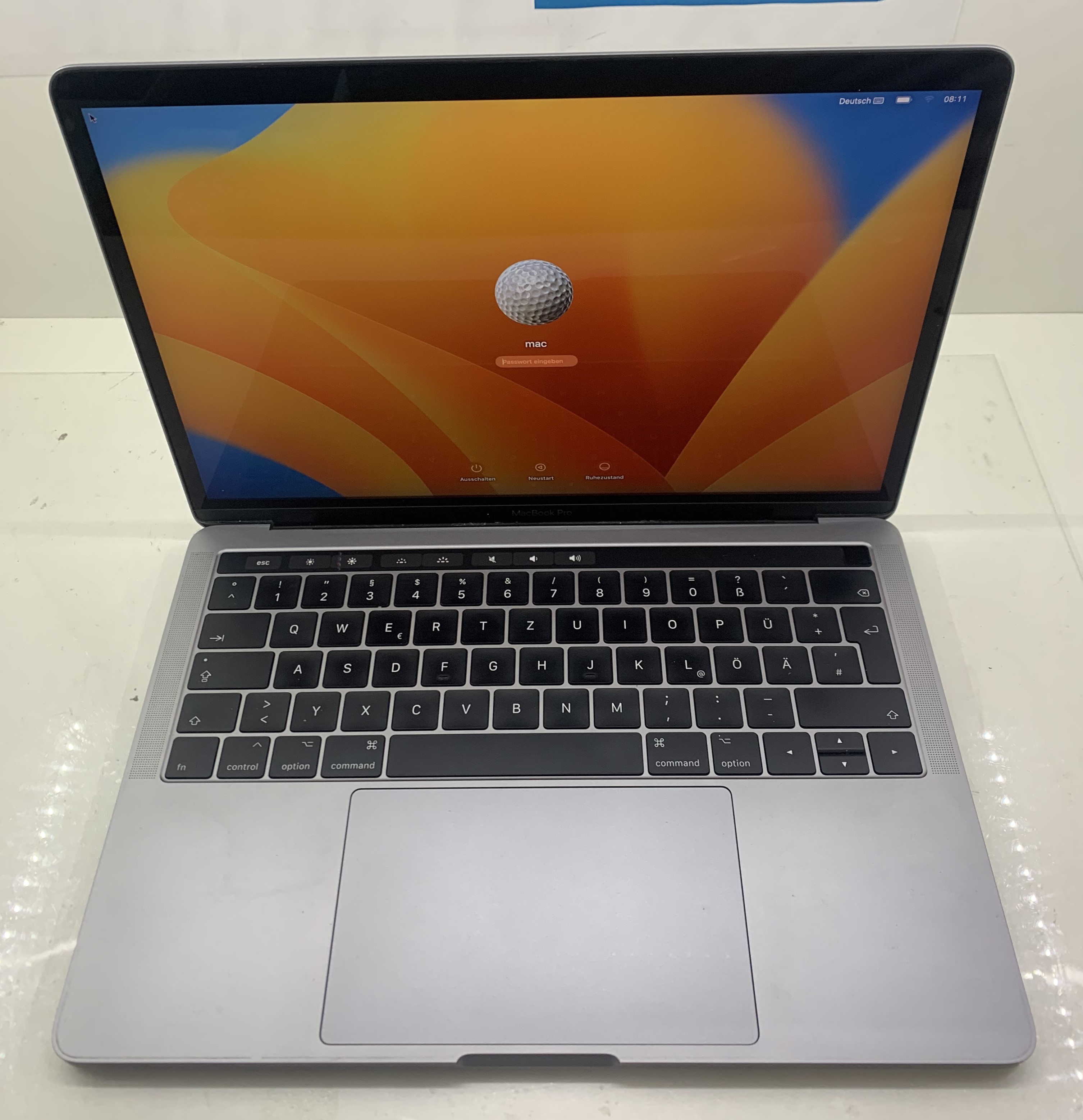 MacBook Pro  A1706 13" Touchbar i5-7267U 16GB DDR 256GB NVMe Iris Plus macOS B42