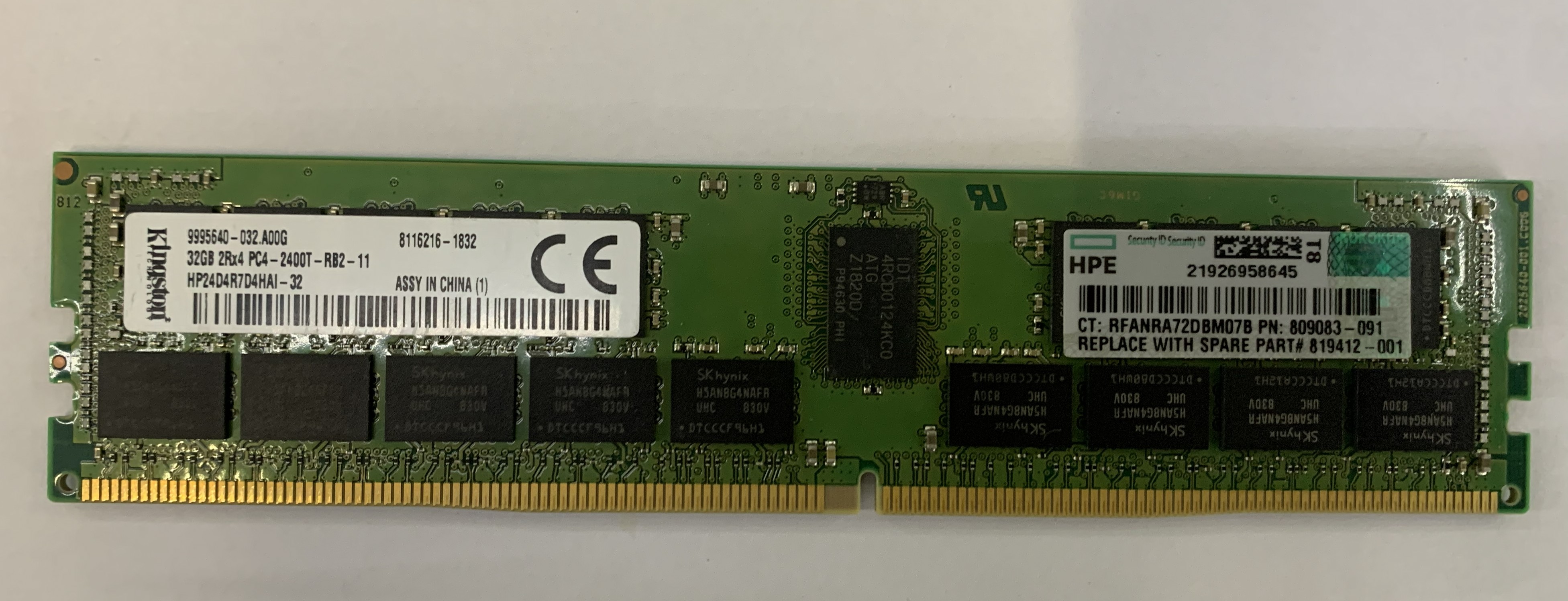 Kingston 32GB DDR4 SDRAM 2Rx4 PC4-2400T HP24D4R7D4HAI-32 für Desktop Nr.17