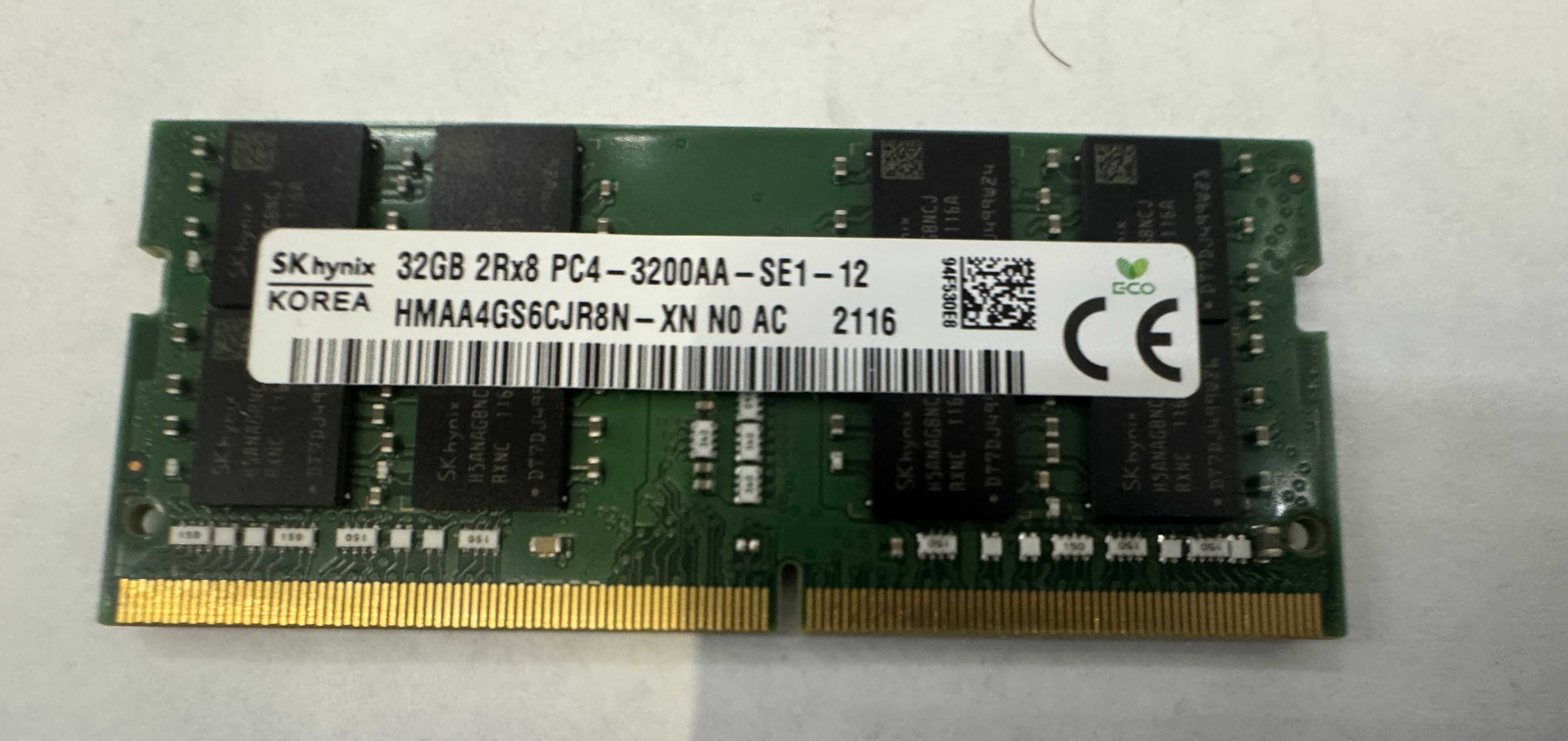 SK hynix 32GB DDR4 SDRAM  2Rx8 PC4-3200AA HMAA4GS6CJR8N-XN für Laptop Nr.9