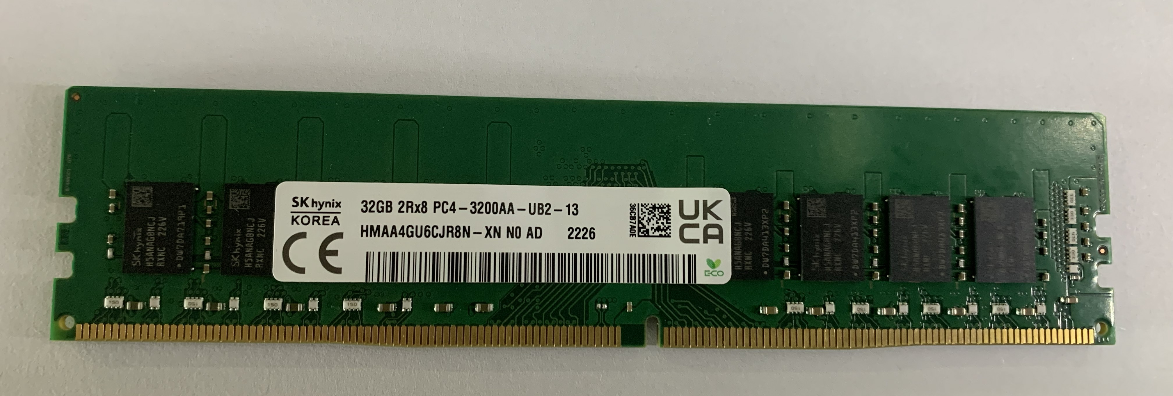 SK hynix 32GB DDR4 SDRAM 2Rx8 PC4- 3200AA HMAA4GU6CJR8N-XN für Server Nr.3